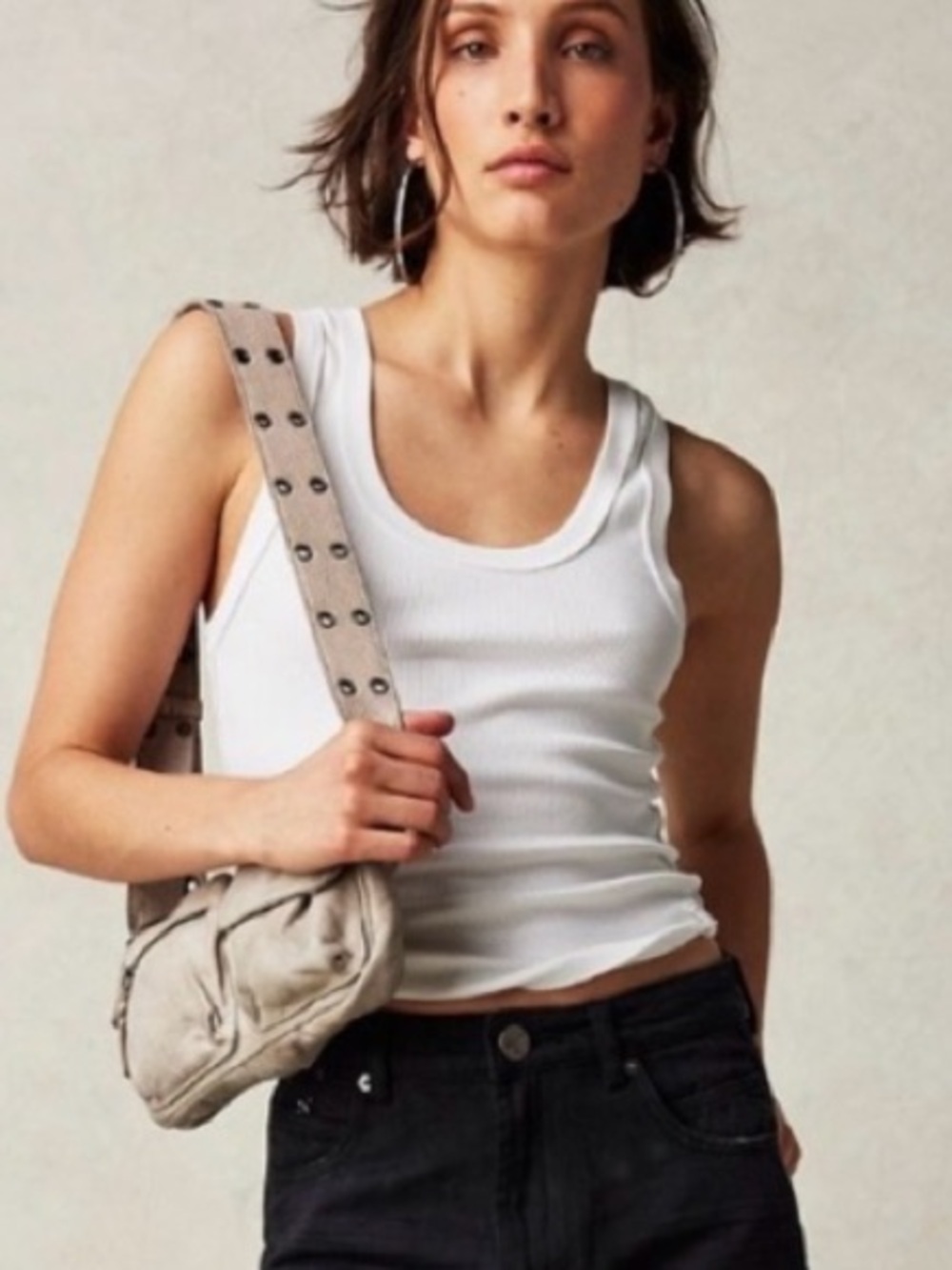 Free People Wade Sling Bag Light Gray - Picture 14 of 14